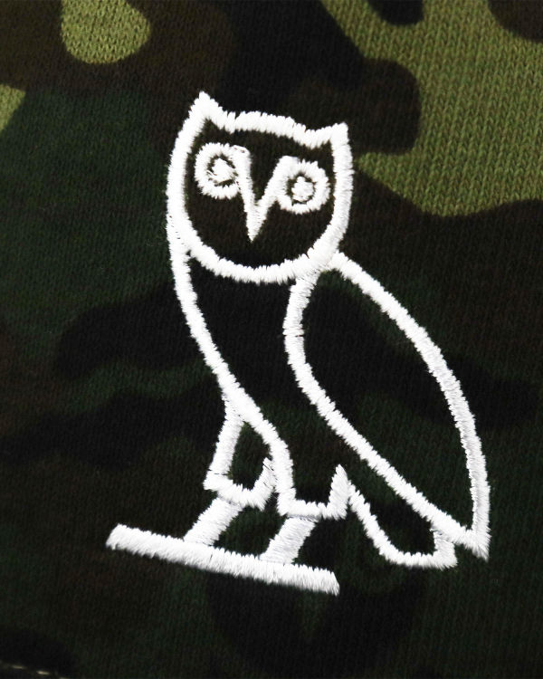 Bape X OVO Woodland Camo Snapback Caps Panske Zelene | SK-9145