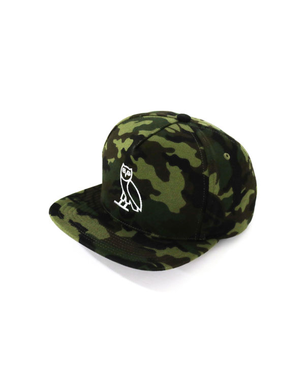 Bape X OVO Woodland Camo Snapback Caps Panske Zelene | SK-9145