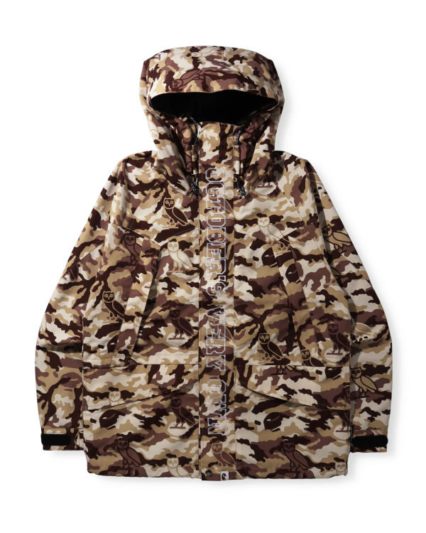 Bape X OVO Woodland Camo Snowboard Bundy Panske Béžové | SK-5398