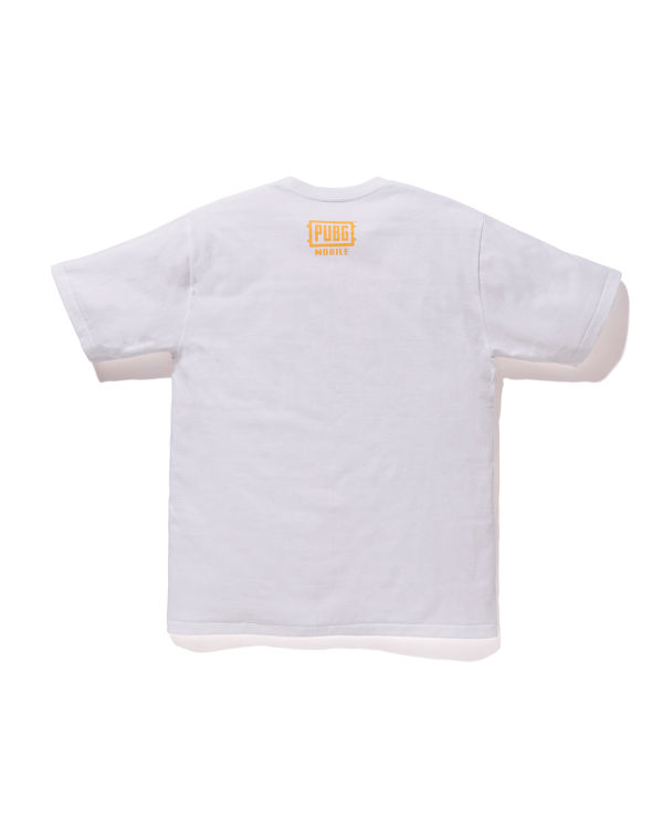 Bape X PUBG MOBILE Ape Head Tricko Panske Biele | SK-2396