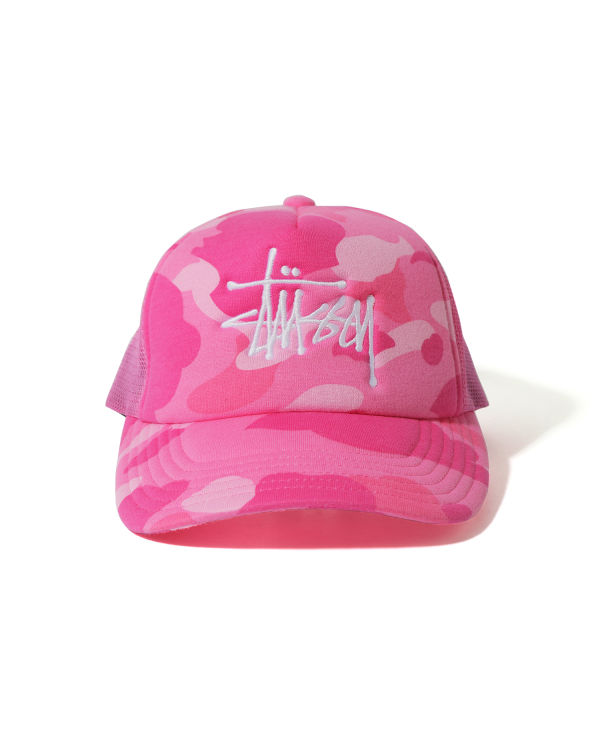 Bape X Stussy Trucker Caps Panske Ruzove | SK-9032