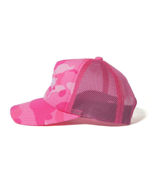 Bape X Stussy Trucker Caps Panske Ruzove | SK-9032