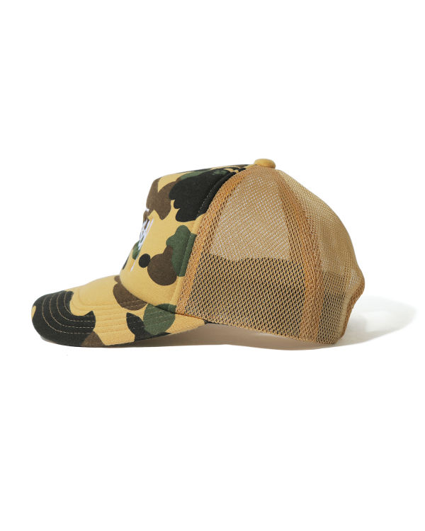 Bape X Stussy Trucker Caps Panske Žlté | SK-6729