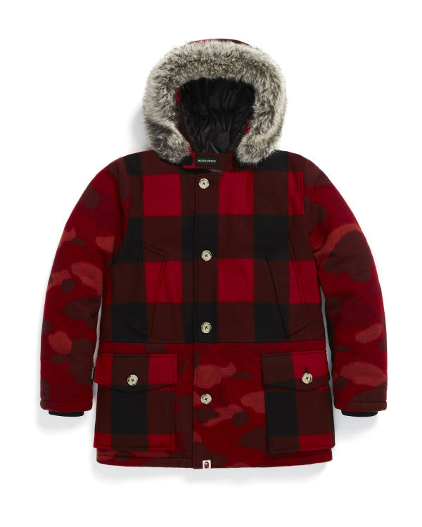 Bape X Woolrich Arctic Parka Panske Svetlo Červené | SK-4023