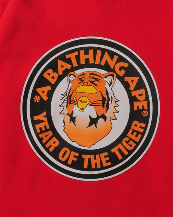 Bape Year Of The Tiger Crewneck Mikiny Panske Svetlo Červené | SK-6215