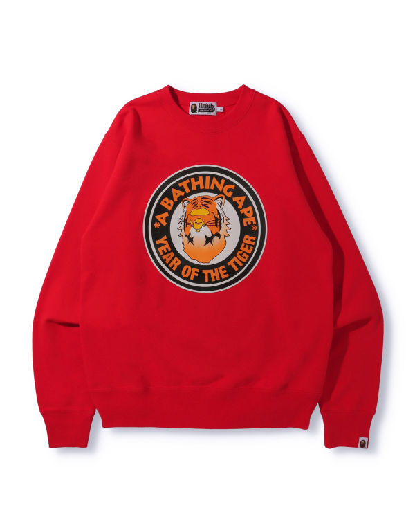 Bape Year Of The Tiger Crewneck Mikiny Panske Svetlo Červené | SK-6215