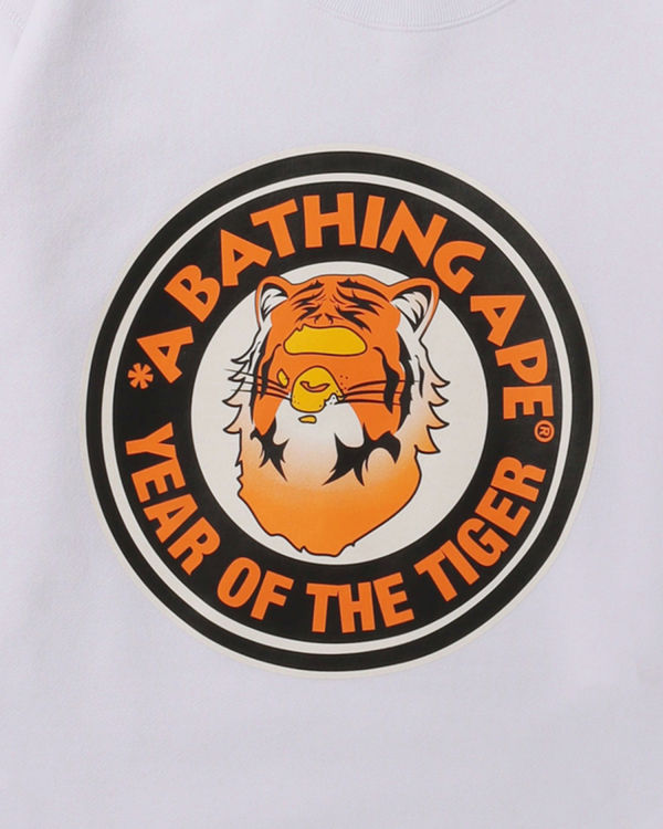 Bape Year Of The Tiger Crewneck Mikiny Panske Biele | SK-7154