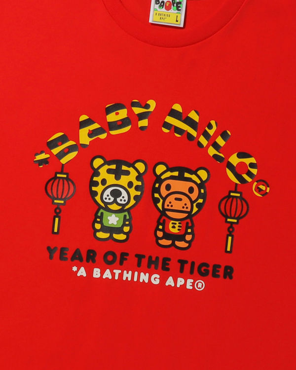 Bape Year Of The Tiger Milo Tricko Panske Svetlo Červené | SK-0134